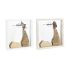 Oglindă de perete DKD Home Decor Alb Natural Cottage 25 x 4 x 25 cm (2 Unități)