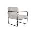 Fotoliu DKD Home Decor Negru Poliester Alb Fier (64 x 74 x 79 cm)