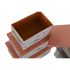 Set de cutii de depozitare, cu posibilitate de stivuire DKD Home Decor Maro Gri Portocaliu 40 x 30 x 20 cm