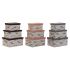 Set de cutii de depozitare, cu posibilitate de stivuire DKD Home Decor Maro Gri Portocaliu 40 x 30 x 20 cm
