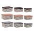 Set de cutii de depozitare, cu posibilitate de stivuire DKD Home Decor Maro Gri Portocaliu 40 x 30 x 20 cm