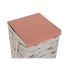 Coș pentru rufe murdare DKD Home Decor Cu Capac 36 x 36 x 55 cm Gri Portocaliu (3 Unități)