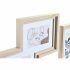 Ramă foto de Perete DKD Home Decor Urban Geam Natural Multicolor Lemn MDF (40 x 1,5 x 50 cm)