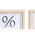 Ramă foto de Perete DKD Home Decor Urban Geam Natural Multicolor Lemn MDF (40 x 1,5 x 50 cm)