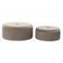 Suport pentru Picioare DKD Home Decor 70 x 70 x 32 cm 70 x 70 x 28 cm Кадифе Gri deschis Lemn MDF