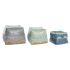 Set de Coșuri DKD Home Decor Bumbac Bambus (22 x 27 x 27 cm)