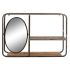 Raft DKD Home Decor Negru Maro închis Lemn Metal Oglindă 73 x 19 x 50 cm