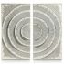 Decorațiune de Perete DKD Home Decor 2 Piese Argintiu Gri Modern Cercuri Lemn MDF (90 x 2 x 90 cm)