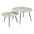 Set de 2 mese DKD Home Decor Alb Auriu* 80 x 80 x 45 cm