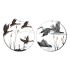 Decorațiune de Perete DKD Home Decor 71 x 5 x 71 cm Stârc (2 Unități)