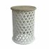 Masa laterală DKD Home Decor Alb Natural Lemn de mango 45 x 45 x 62 cm