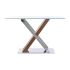 Console DKD Home Decor Transparent Argintiu Maro închis Geam Oțel 120 x 40 x 75 cm