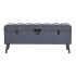 Cufăr de depozitare cu scaun DKD Home Decor Albastru Metal Poliester MDF (121 x 42 x 53 cm)