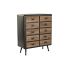 Dulap cu Sertare DKD Home Decor Brad Negru Metal Maro (80 x 40 x 95 cm)