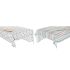 Față de masă și șervete DKD Home Decor 9 Piese 2 Unități 150 x 250 x 0,5 cm Gri Albastru celest