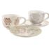 Set de Căni de Cafea DKD Home Decor Verde Bej Metal Dolomite 180 ml
