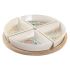 Tavă pentru gustari DKD Home Decor 21,5 x 21,5 x 1 cm Bej Alb Gresie Tradiţional
