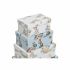 Set de cutii de depozitare, cu posibilitate de stivuire DKD Home Decor Albastru Alb Květiny Carton (43,5 x 33,5 x 15,5 cm)