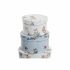 Set de cutii de depozitare, cu posibilitate de stivuire DKD Home Decor Carton Urban 37,5 x 37,5 x 18 cm