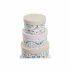 Set de cutii de depozitare, cu posibilitate de stivuire DKD Home Decor animale Rotund Květiny Carton (37,5 x 37,5 x 18 cm)