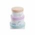 Set de cutii de depozitare, cu posibilitate de stivuire DKD Home Decor Marin Rotund Carton (37,5 x 37,5 x 18 cm)