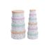Set de cutii de depozitare, cu posibilitate de stivuire DKD Home Decor Marin Rotund Carton (37,5 x 37,5 x 18 cm)