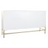 Servantă DKD Home Decor Romb Alb Alamă Lemn de mango (157 x 43 x 84 cm)