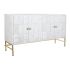 Servantă DKD Home Decor Romb Alb Alamă Lemn de mango (157 x 43 x 84 cm)