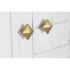 Servantă DKD Home Decor Auriu* Metal Alb Lemn de mango (91 x 44 x 152 cm)