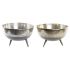 Decorațiune pentru Centrul Mesei DKD Home Decor 31 x 31 x 19,5 cm Argintiu Auriu* Modern (2 Unități)