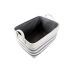Set de Coșuri DKD Home Decor Dungi Gri Bumbac (40 x 30 x 23 cm) (2 Piese)