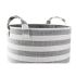 Set de Coșuri DKD Home Decor Gri Dungi Bumbac (3 Piese) (35 x 35 x 40 cm)