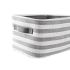 Set de Coșuri DKD Home Decor Gri Dungi Bumbac (42 x 32 x 25 cm) (3 Piese)