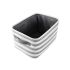 Set de Coșuri DKD Home Decor Gri Dungi Bumbac (42 x 32 x 25 cm) (3 Piese)