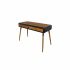 Consolă DKD Home Decor Negru Natural Maro închis Gri închis Metal Brad 120 x 50 x 77 cm
