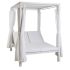 Pat pentru Grădină DKD Home Decor Alb Aluminiu (148 x 188 x 205 cm)