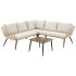 Canapea de Grădină DKD Home Decor 128 x 75 x 72 cm Metal ratan sintetic
