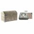 Casetă de Bijuterii DKD Home Decor 25 x 15,5 x 18 cm Șampanie Bej Lemn Aluminiu