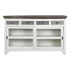 Servantă DKD Home Decor 165 x 45,7 x 105,4 cm Geam Gri Alb Maro închis Lemn de mango