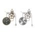 Ceas de Perete DKD Home Decor Angrenaje Geam Fier 50 x 7 x 62 cm (2 Unități)