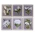 Tablou DKD Home Decor Brad Geam 50 x 60 x 2,8 cm 50 x 2,8 x 60 cm Květiny (6 Piese)