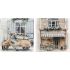 Pânză DKD Home Decor Stradă Tradiţional 90 x 3,7 x 90 cm 90 x 3,5 x 90 cm (2 Unități)