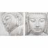 Tablou DKD Home Decor Buda Oriental 80 x 3,5 x 80 cm (2 Unități)