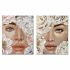 Tablou DKD Home Decor Květiny Romantic 80 x 3 x 100 cm (2 Unități)
