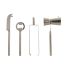 Set Pentru Cocktail DKD Home Decor 25,5 x 9 x 30 cm Natural Argintiu Oțel inoxidabil Salcâm