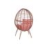 Canapea de grădină DKD Home Decor 90 x 65 x 151 cm Metal Teracotă ratan sintetic