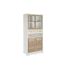 Dulap DKD Home Decor Alb Natural Geam Brad 86 x 40 x 180 cm 80 x 42 x 180 cm