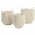 Set de Coșuri DKD Home Decor Bej Metal 38 x 38 x 45 cm 3 Piese