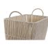 Set de Coșuri DKD Home Decor Bej Metal 39 x 29 x 31 cm 3 Piese