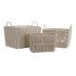 Set de Coșuri DKD Home Decor Bej Metal 39 x 29 x 31 cm 3 Piese